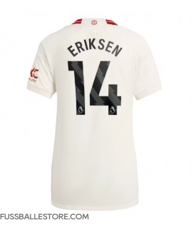 Günstige Manchester United Christian Eriksen #14 3rd trikot Damen 2023-24 Kurzarm
